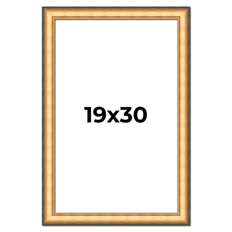 19x30 Frame Gold Plein Aire Solid Wood Picture Frame Width 2 Inches |
