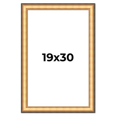 19x30 Frame Gold Plein Aire Solid Wood Picture Frame Width 2 Inches |