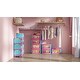 preview thumbnail 13 of 12, 20"Side Wide Folding Storage Cabinet,4 Tiers,Collapsible Storage Bins with Magnetic Door, Plastic Storage Cabinet with Wheels