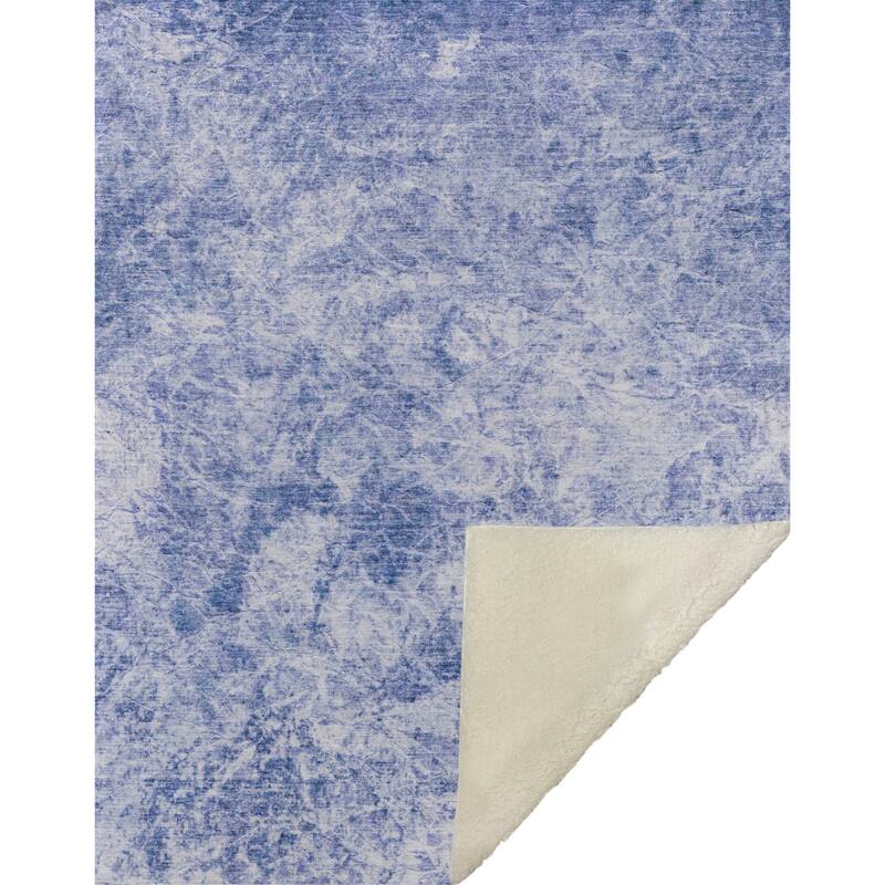 Premium Machine Washable Abstract Sherpa Throw Blanket