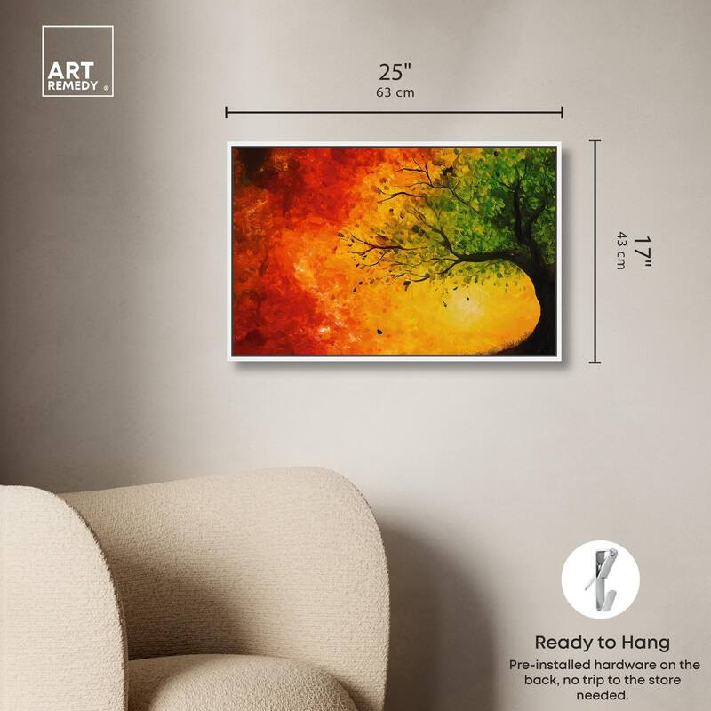 Fire and Ice Tree I Canvas by Art Remedy