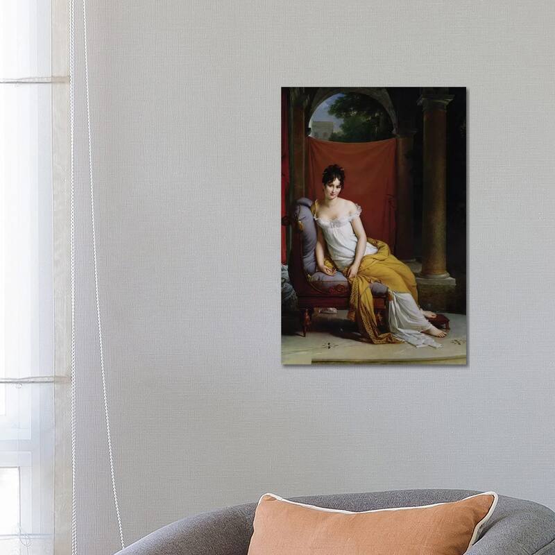 iCanvas "Portrait of Madame Recamier (1777-1849)" by Francois Pascal Simon Gerard Canvas Print - 26x18x1.5
