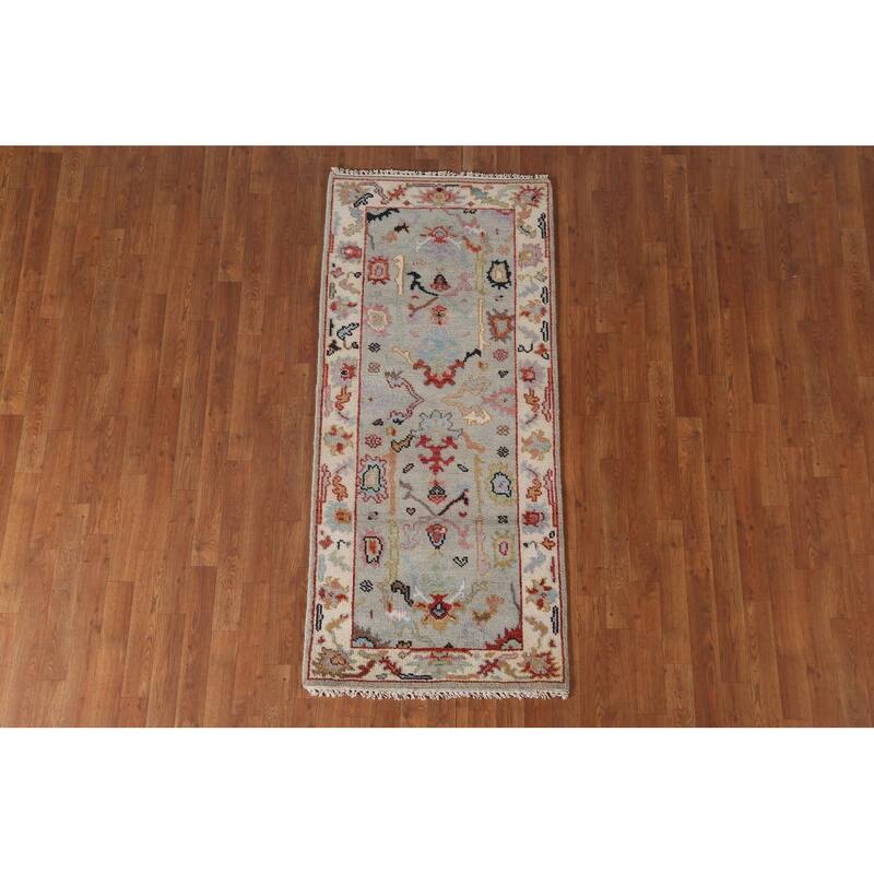 Oushak Oriental Accent Rug Handmade Wool Carpet - 2'6"x 5'10"