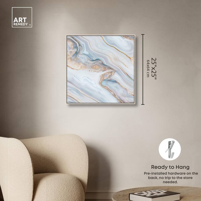 Icy Glitter Stone I Canvas by Art Remedy