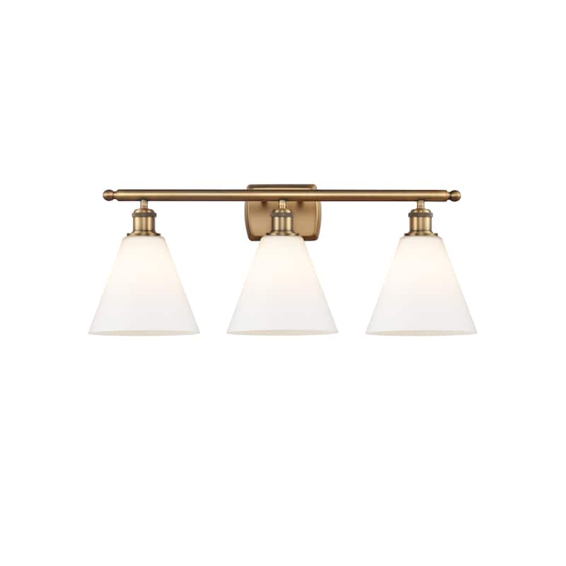 Innovations Lighting 516-3W-11-28 Berkshire Vanity Berkshire 3 Light - Brushed Brass / Matte White