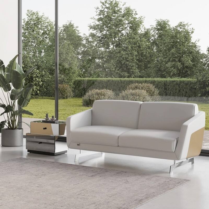 Mirrored 2-Drawer Nightstand with Modern Design