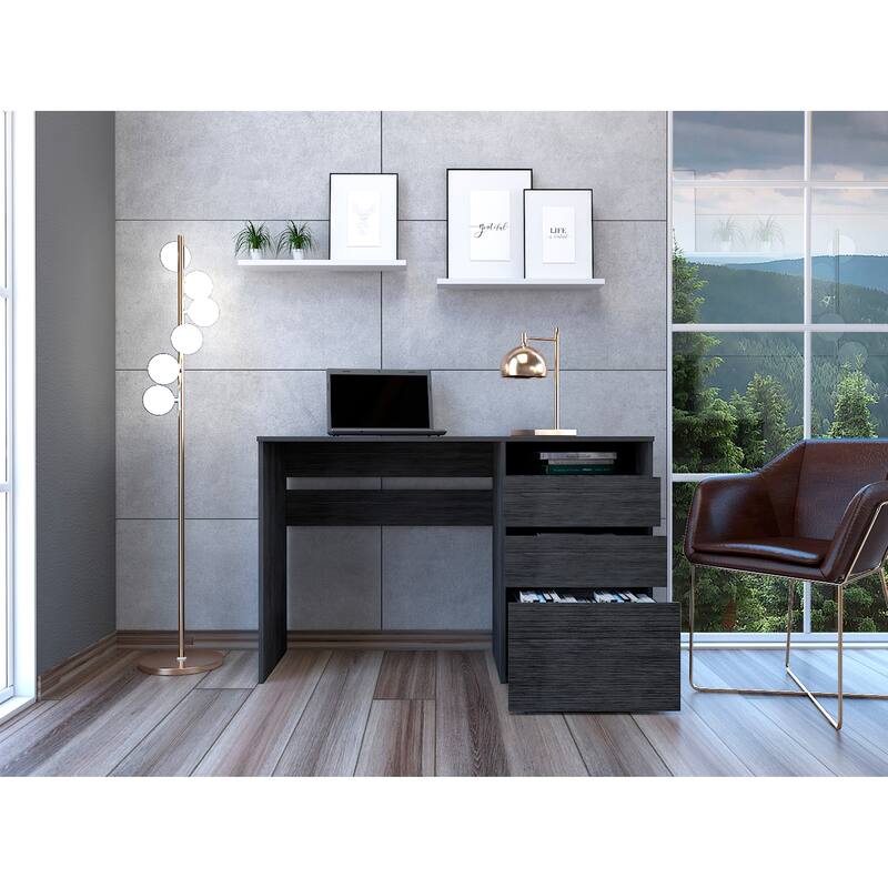 Dublin 3 Drawer Computer Desk with Shelf