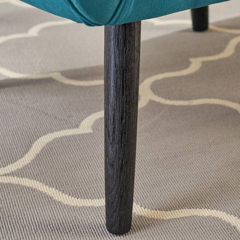Velvet Mid-Century Tufted Wingback Chair