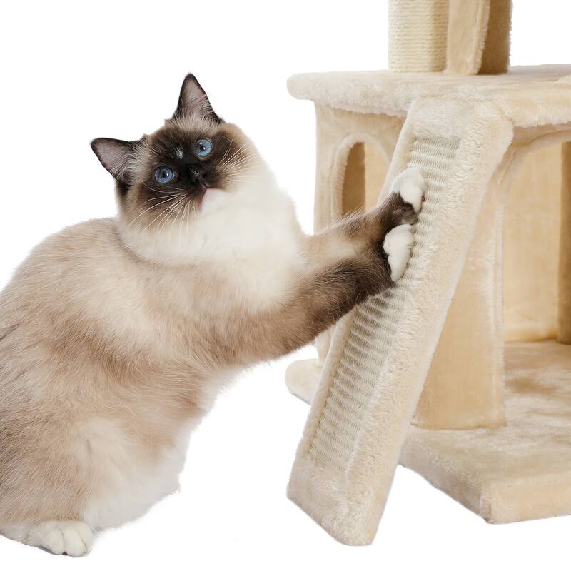 34 Inches Cat Tower with Double Condos