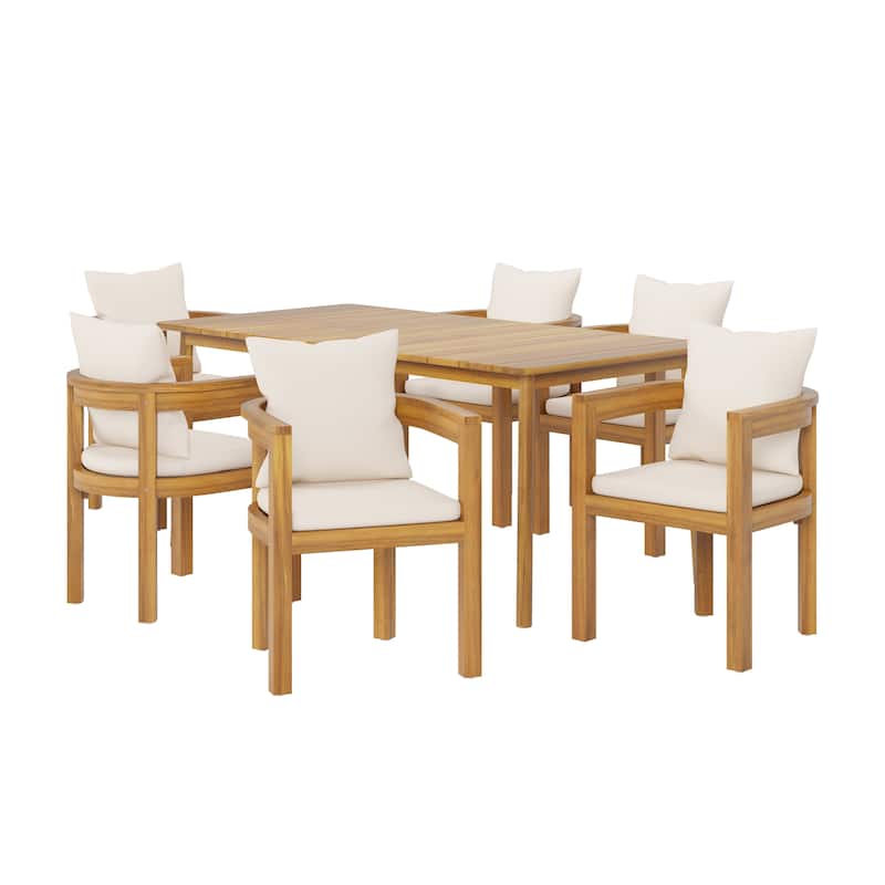 Christopher Knight Home - Porter Acacia Wood 7 PCS Outdoor Dining Set