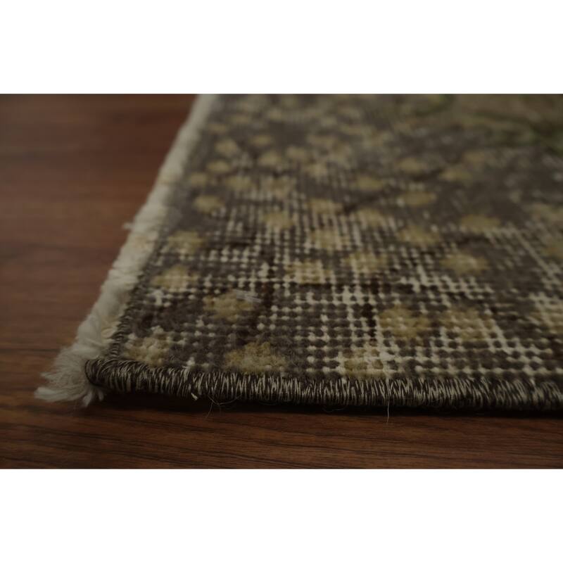 Hand Knotted Oriental 100% Wool Carpet Transitional Floral Beige & Ivories Anatolian Area Rug - 6' 11'' X 3' 9''