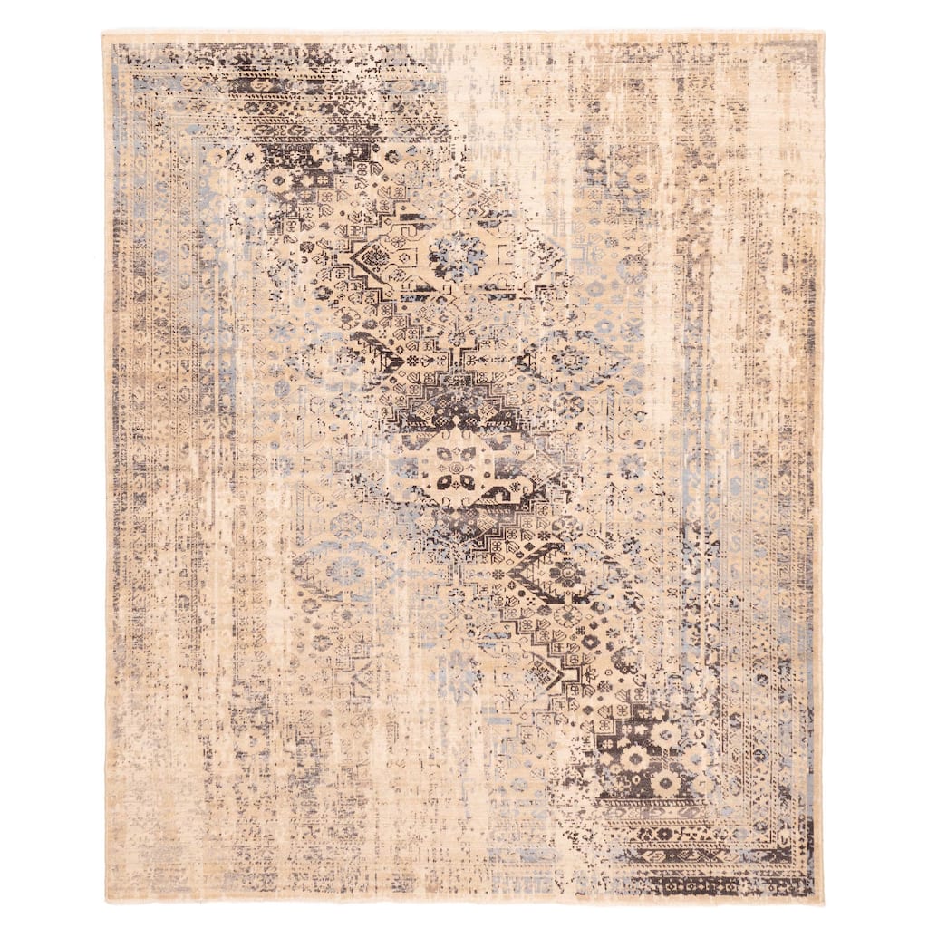 ECARPETGALLERY Hand-knotted Jules Serapi Beige Wool Rug - 8'2 x 9'9