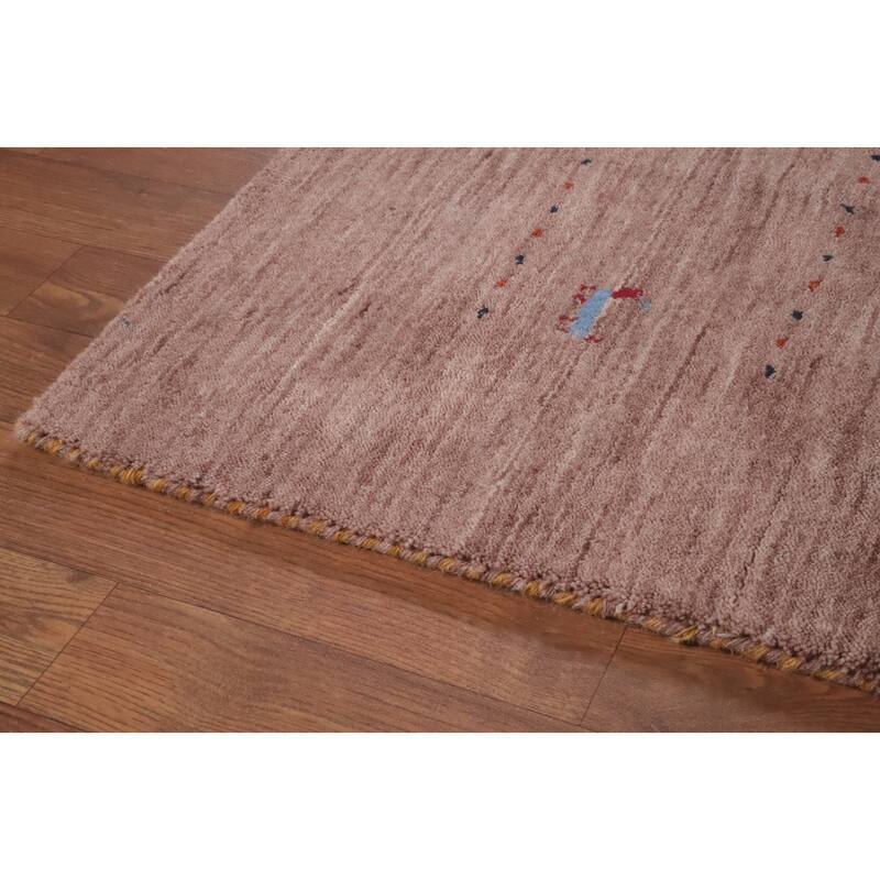 Hand Knotted Oriental 100% Wool Carpet Tribal Tribal Brown Gabbeh Area Rug - 10' 0'' X 7' 11''