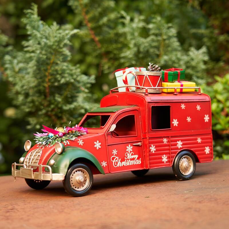 Old Style Christmas Truck with Snowflakes and Gifts - Small - Bed Bath ...