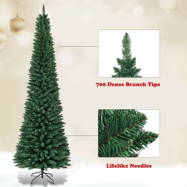 Christmas Decorations Trees N35 6 5ft Quality Green Pencil Slim Space Saver Christmas Tree No Lights Home Furniture Diy Coccinelli De All of our artificial christmas trees are flame retardant, include stands and are shipped in sturdy setup directions are also included with every pre lit tree. coccinelli de