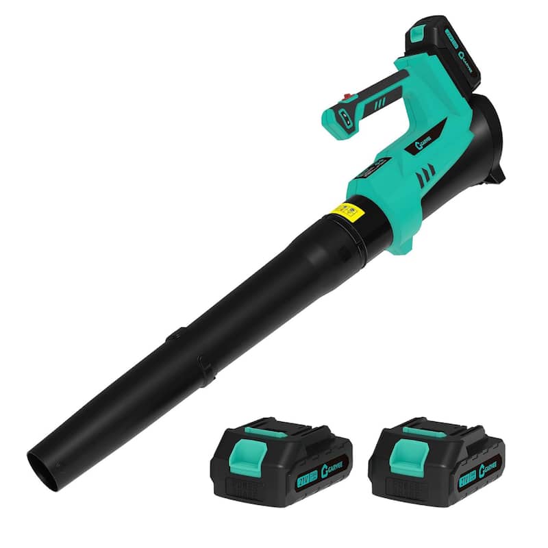 550CFM/ 130MPH Cordless Leaf Blower, 6 Variable Speed for Lawn Care, Yard, Garden, Driveway - Blue