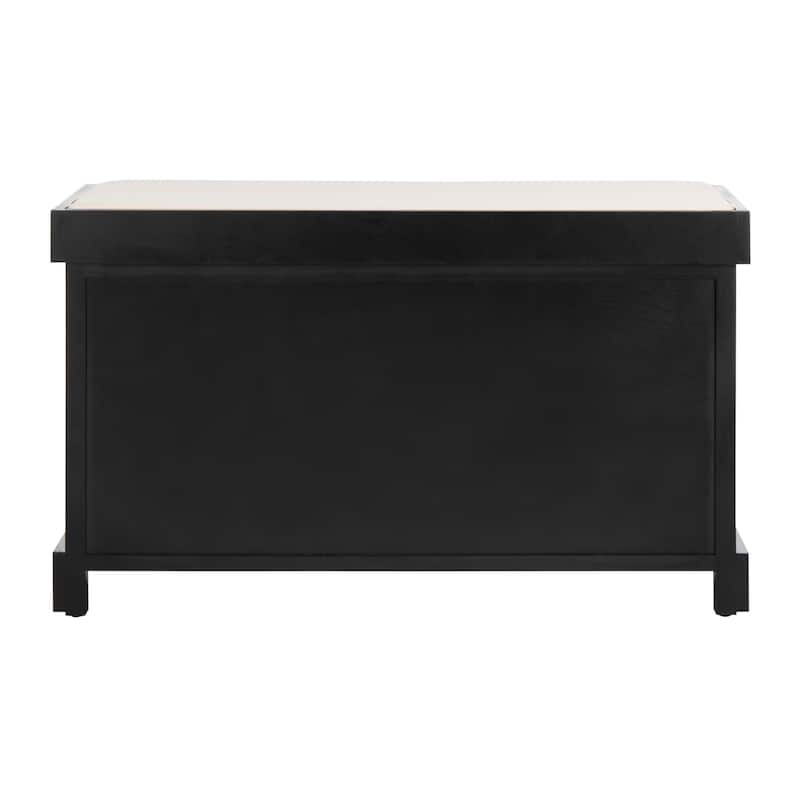 SAFAVIEH Euphemia Brown Woven Storage Basket Bench - 33.5" x 16.1" x 19.9" - 34Wx16Dx20H