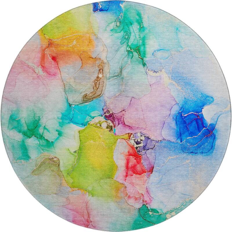 Premium Washable Super Soft Watercolor Abstract Mayfield Rug