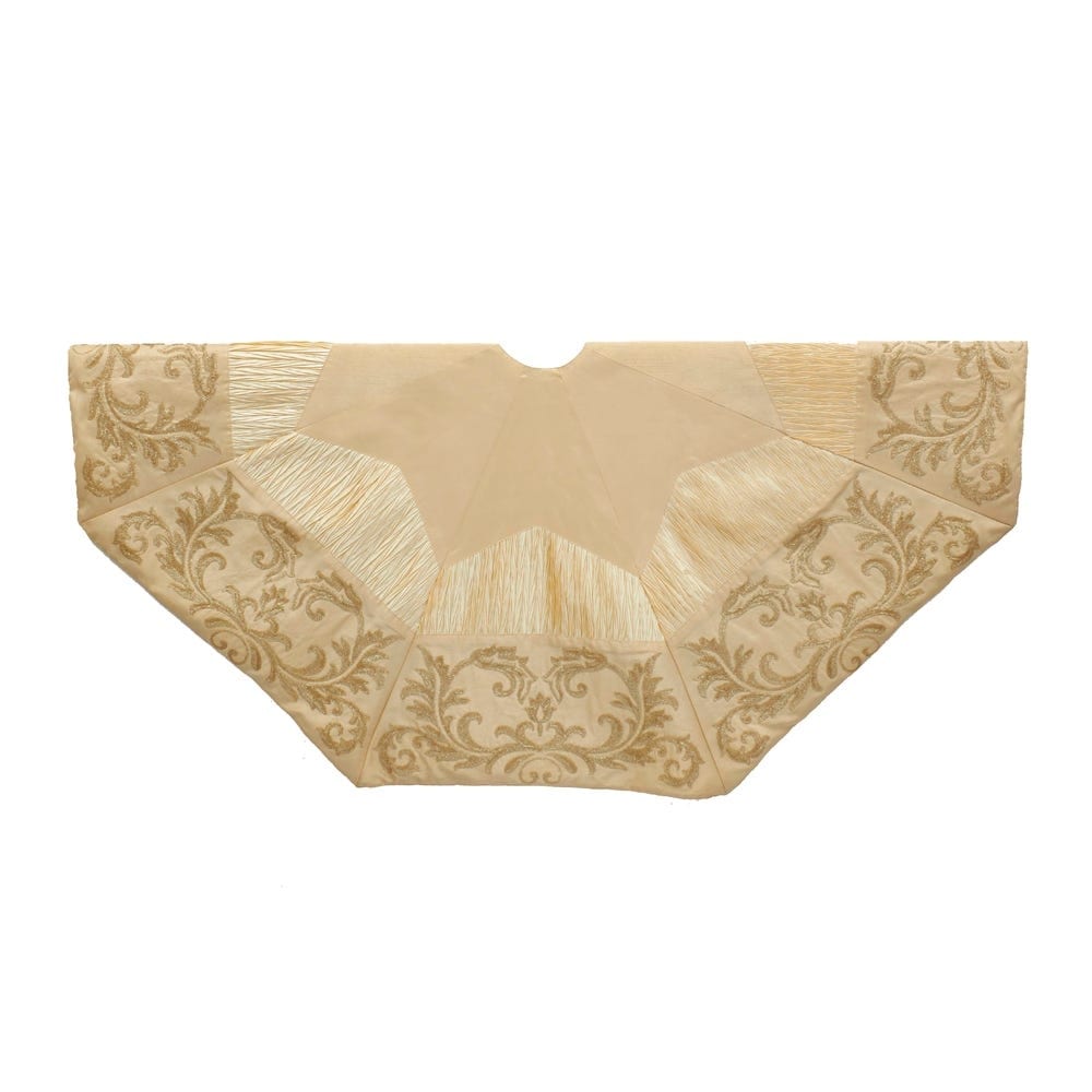 Kurt Adler 50-inch Gold and Ivory Sequin Tree skirt - 50"