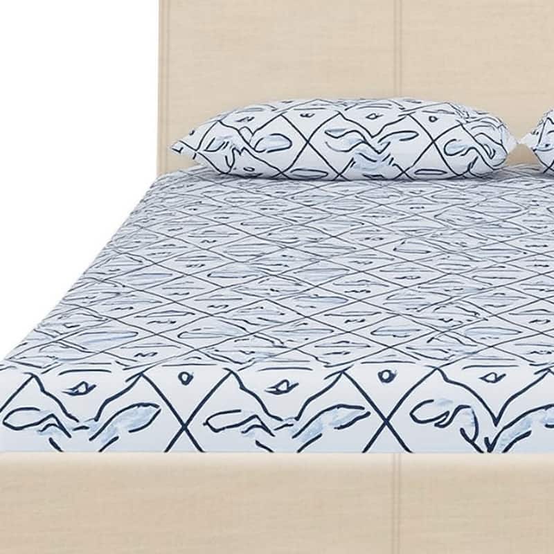HomeRoots Beige Faux Leather Queen Bed Frame