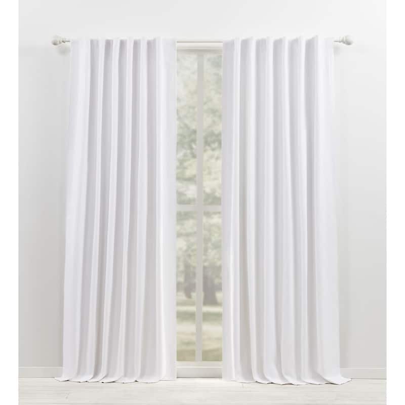 Lauren Ralph Lauren Waller Blackout Back Tab/Rod Pocket Single Curtain Panel - 52x84 - Pure White