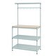 preview thumbnail 1 of 6, Design Ideas MeshWorks Metal Storage Utility Wood Top Shelving Unit Rack, Green - 35