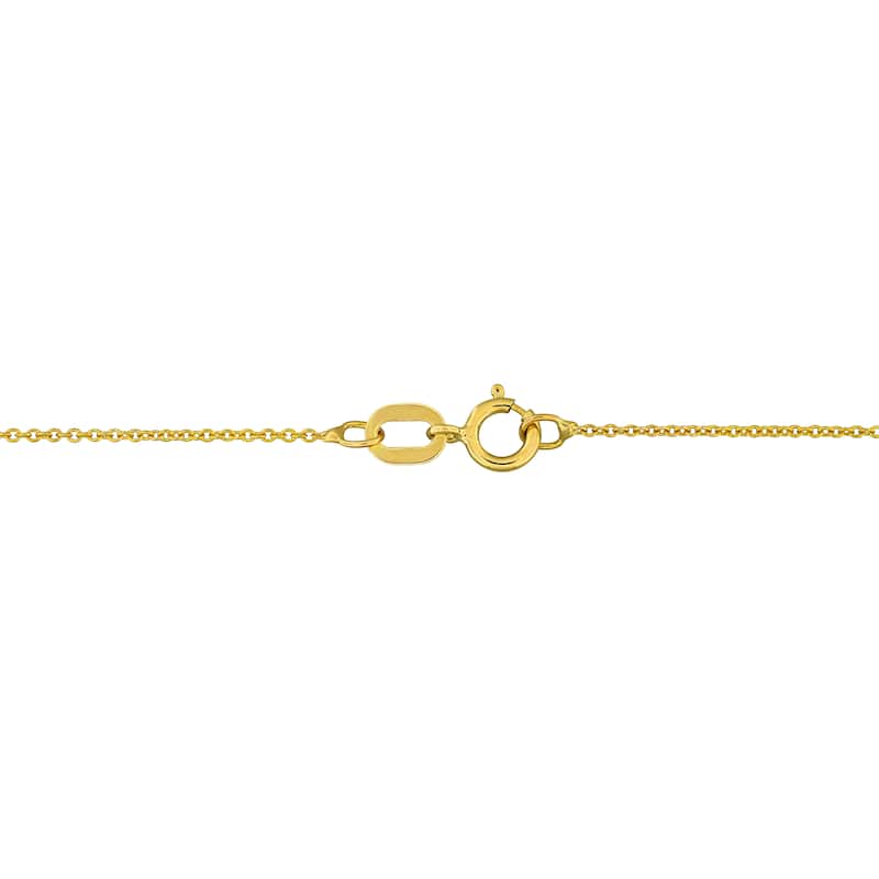 Miadora 1/8ct TGW Amethyst Butterfly Pendant Necklace in 10k Yellow Gold-17 in