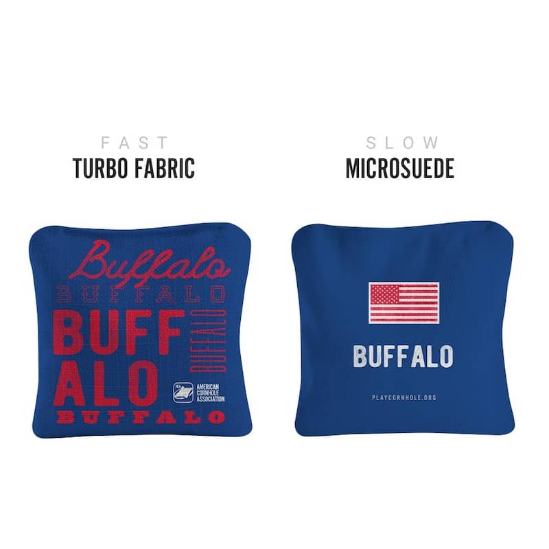 Buffalo Football Blue Dual Sided Cornhole Bags