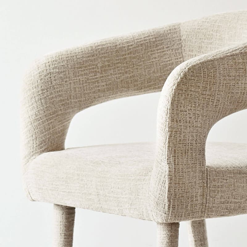 Modern Upholstered Dining Chairs with Arm (Set of 2)