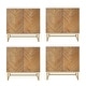 preview thumbnail 74 of 85, Nathan James Enloe Rustic Doors Metal Base Free Standing Modern Storage Cabinet for Entryway