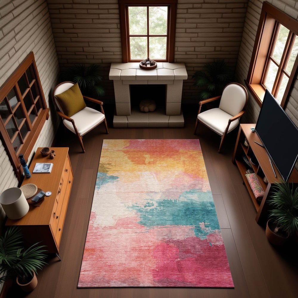 Premium Washable Super Soft Abstract Ombre Mayfield Rug