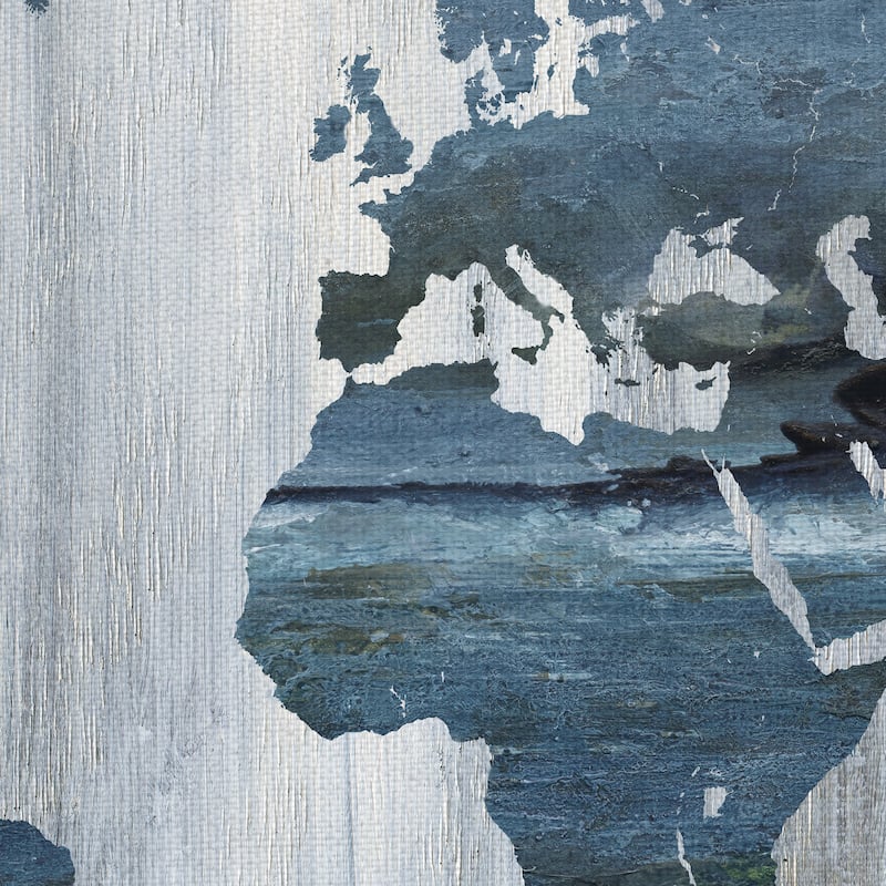 Textural World Map by Nan Canvas Art Print