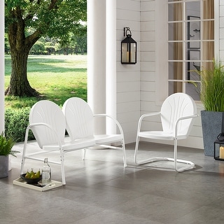 Griffith 2 Piece Metal Outdoor Conversation Seating Set - Loveseat ...