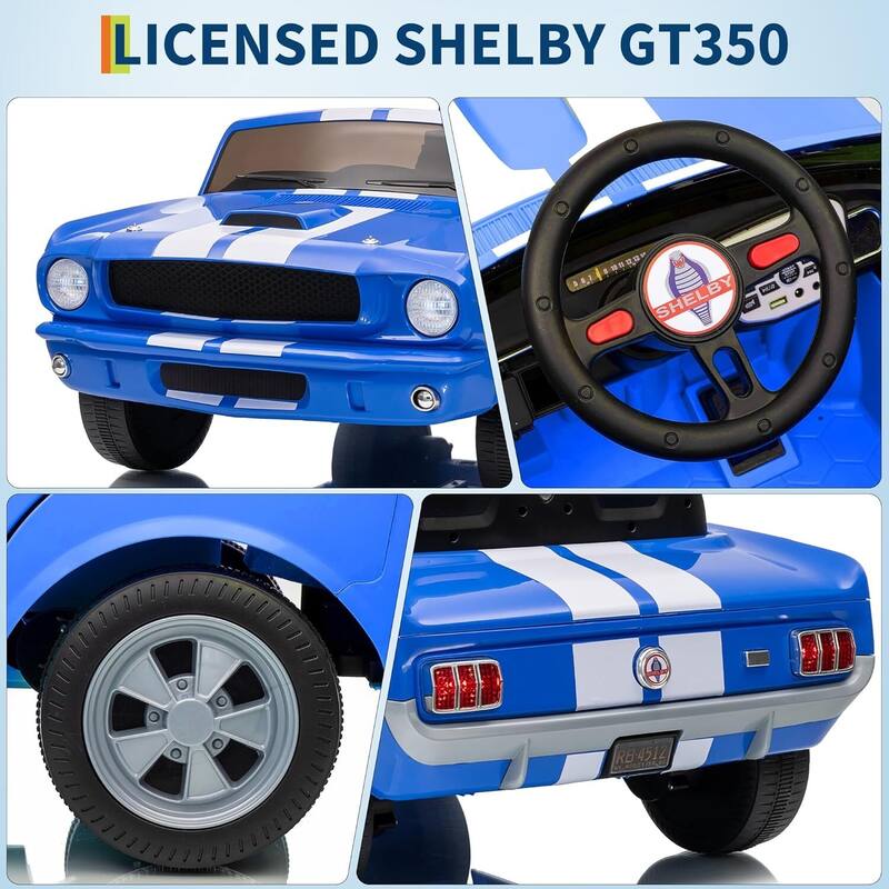 24V 2 Seater Ride on Licensed Shelby GT350 Ride on Toys for Kids Best Gift