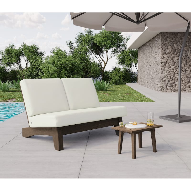 Outdoor Patio Solid Wood Furniture Chair Loveseat Sets with Cushions