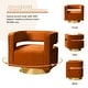 preview thumbnail 61 of 114, HULALA HOME Carisa Modern Upholstered Swivel Open-Back Barrel Chair with Golden Base