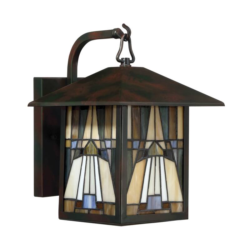 Roseto Titus Single Light 12" Tall Outdoor Lantern Style Wall Sconce
