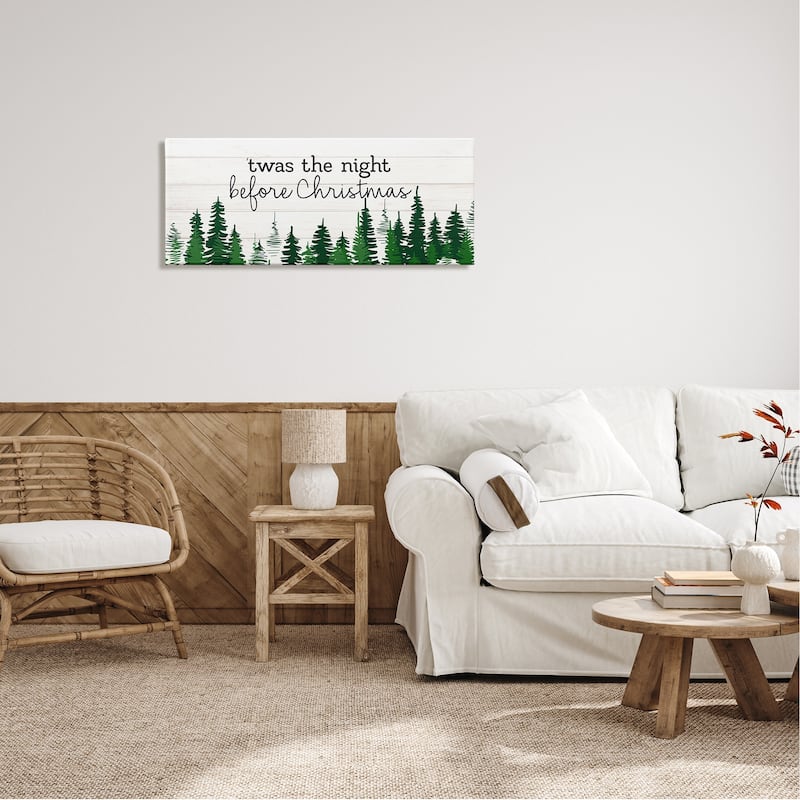 Stupell Night Before Christmas Trees Canvas Wall Art Design by Kim