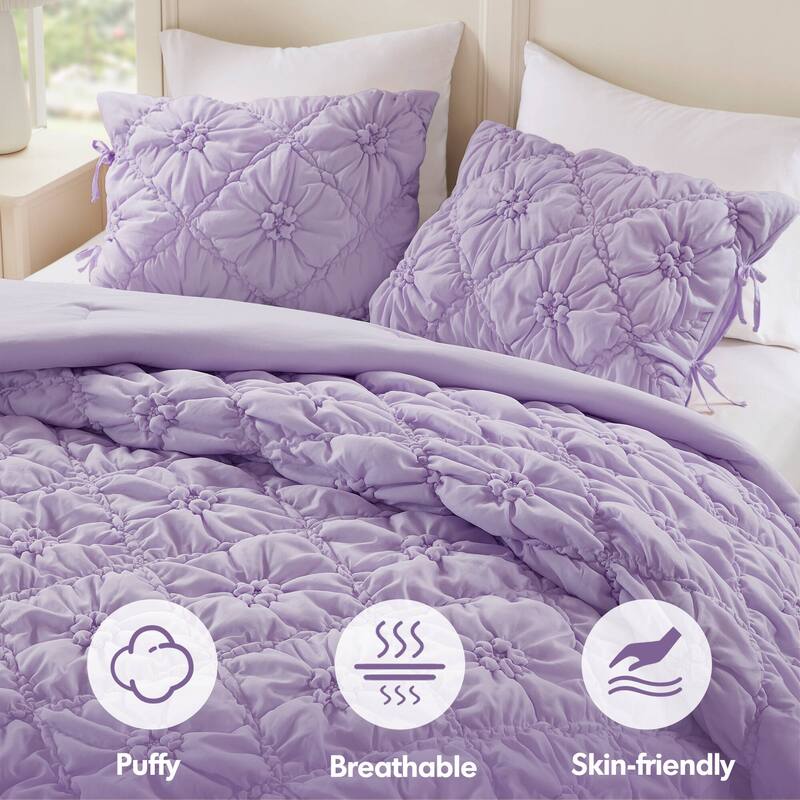 Intelligent Design Lily Embroidered Comforter Set