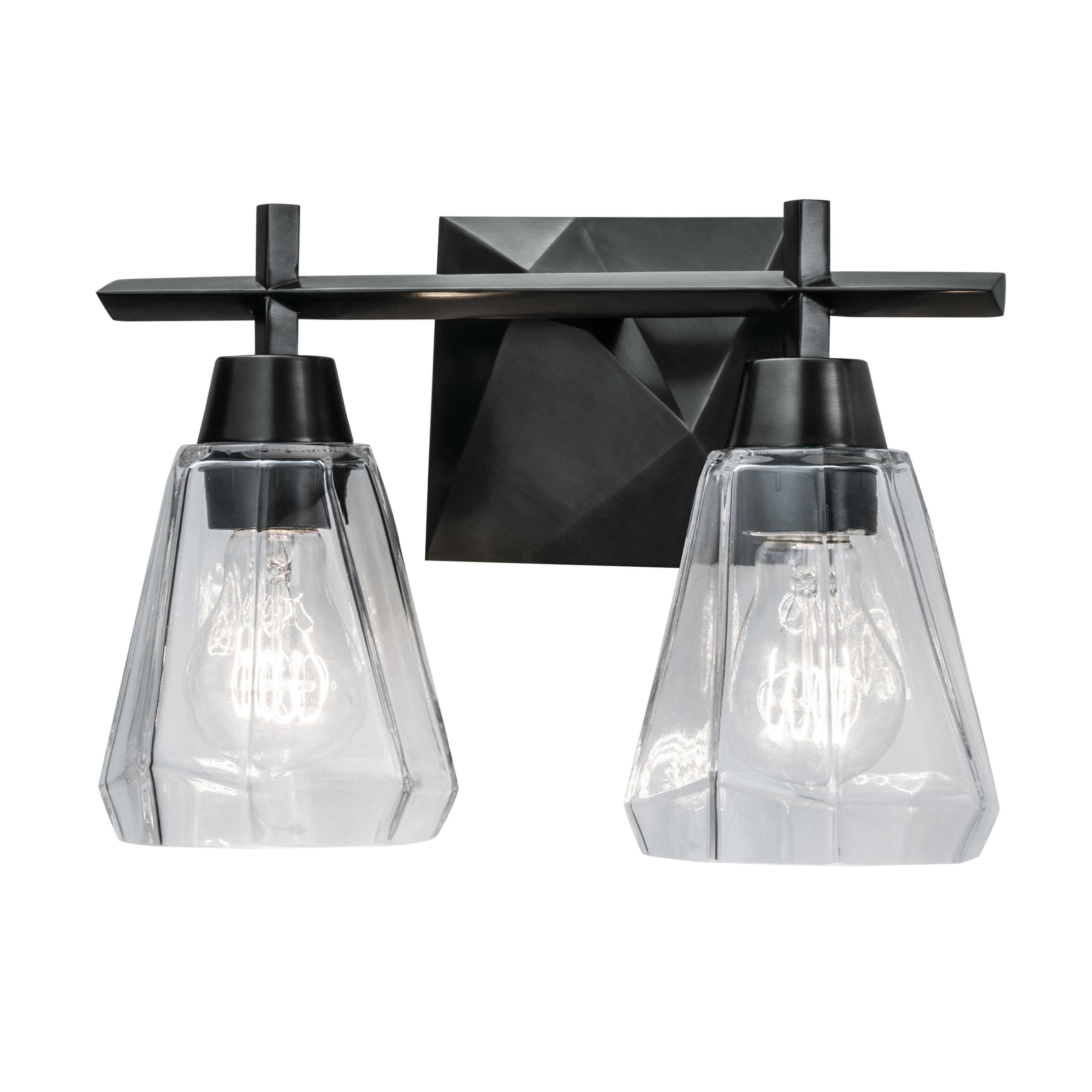Atlas Lighting Arctic Faceted Glass Modern Bathroom Vanity Light