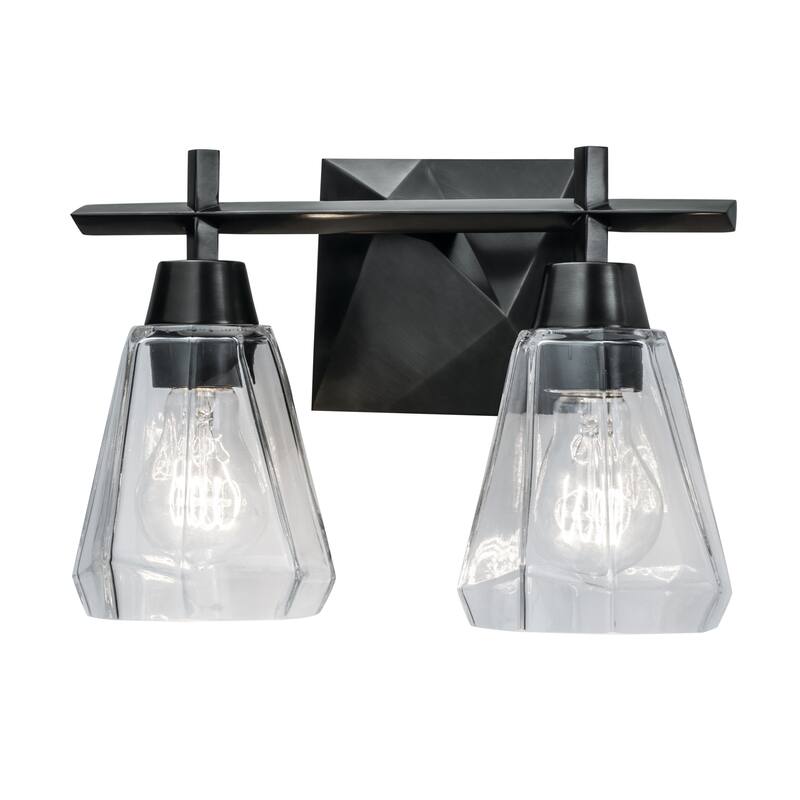 Elk Home Arctic 1-Light Vanity Pendant - Polished Nickel - 2 light - Acid Dipped Black