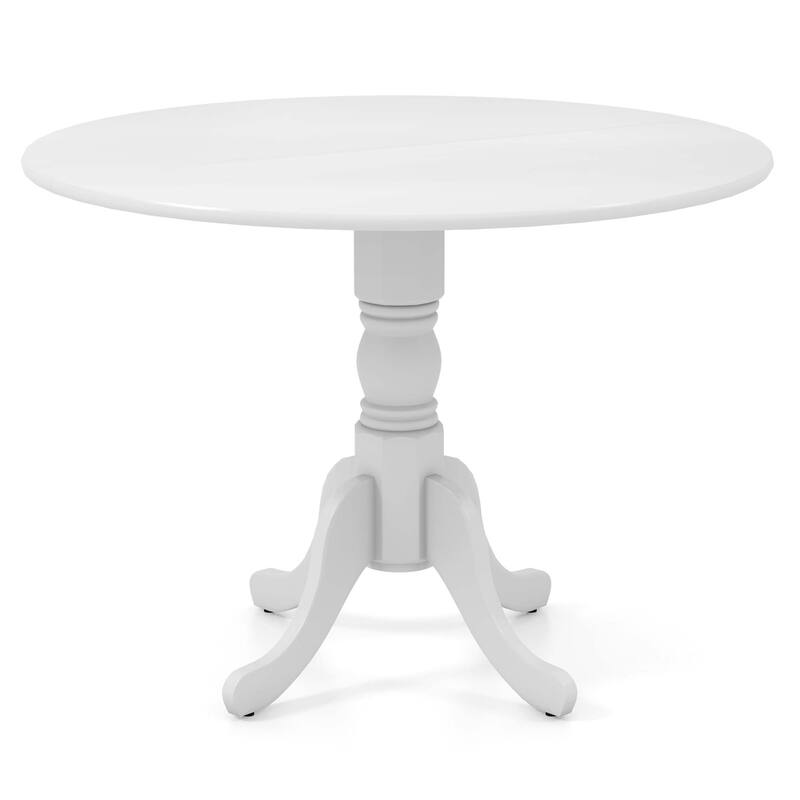 Costway Rustic Dining Table Wooden Dining Table with Round Tabletop & - See Details