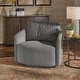 preview thumbnail 7 of 46, Sligo Oversized Wale Corduroy Swivel Accent Chair with Furry Channel Pillow and Ottoman by iNSPIRE Q Bold