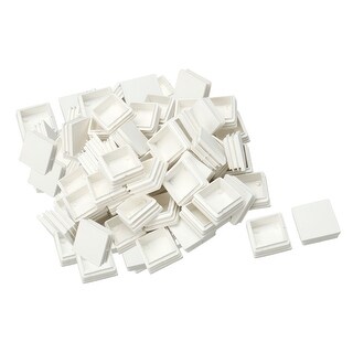 35pcs 4x4"Plastic Square Ribbed Tube Inserts End Cap Furniture Floor Protector - Black - Bed