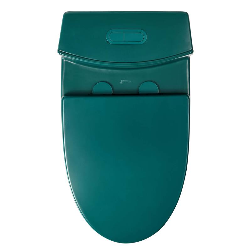 Fine Fixtures Dual-Flush Elongated One-Piece Toilet with High Efficiency Flush