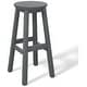 preview thumbnail 23 of 97, Laguna Hdpe All Weather Outdoor Patio 29" Round Bar Stool Gray
