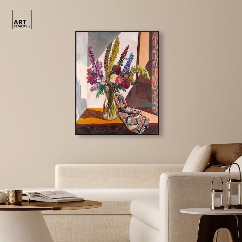 Warm Tones and Blooms Canvas by Art Remedy
