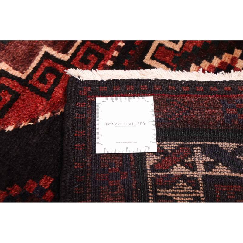 ECARPETGALLERY Hand-knotted Konya Anatolian Black, Dark Red Wool Rug - 3'8 x 9'1