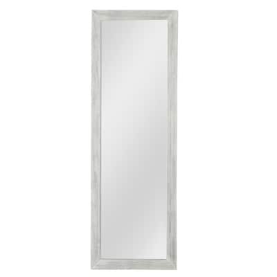 Brushed Wooden Mirror - 21.3" W x 1.2" D x 64.2" H