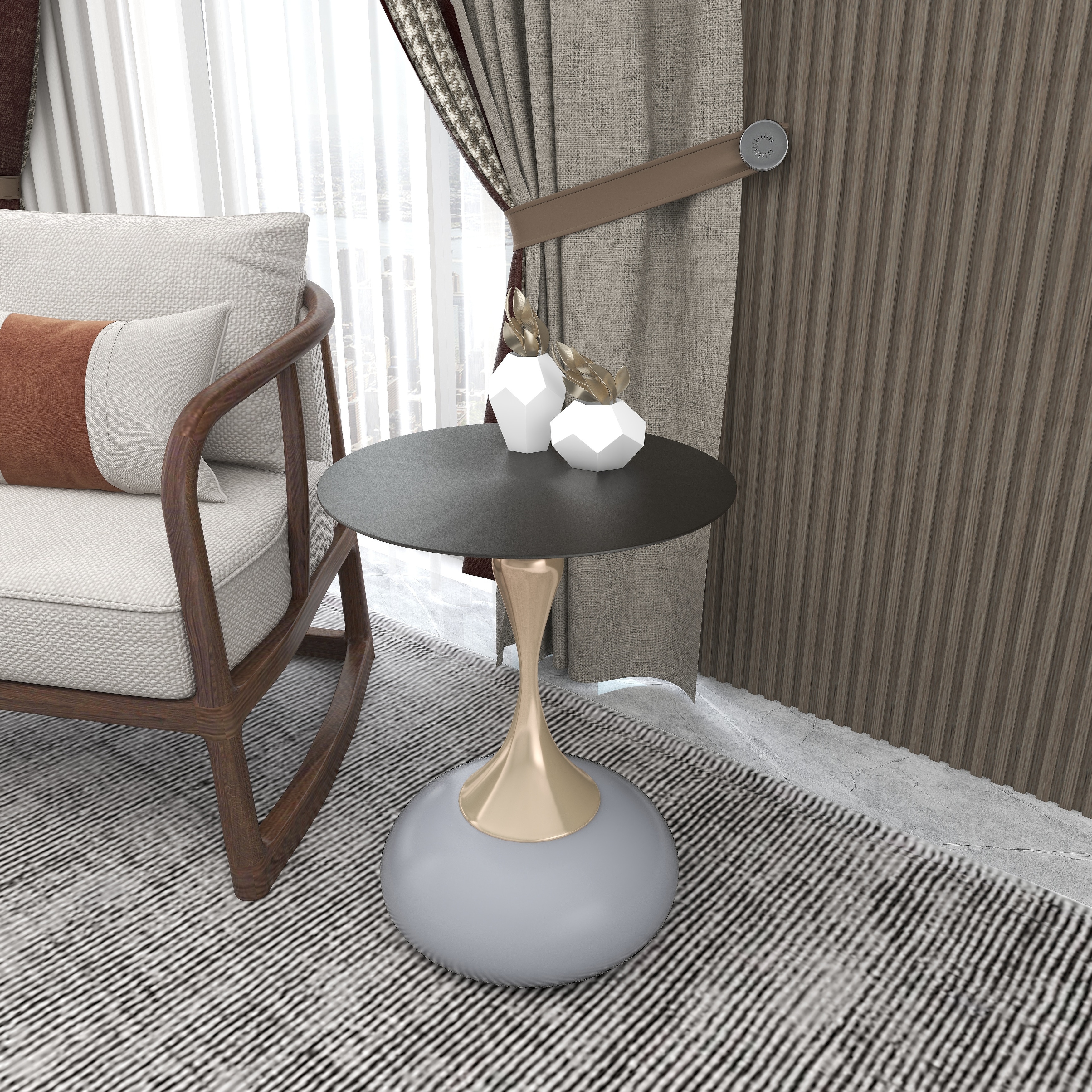 Stainless Steel, Mid-Century Modern Side Tables - Bed Bath & Beyond